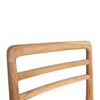 Chaise de jardin teck naturel et corde tressée - Lot de 2