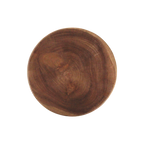 Tabouret en teck massif naturel forme totem pour bar ou salon – H65 cm