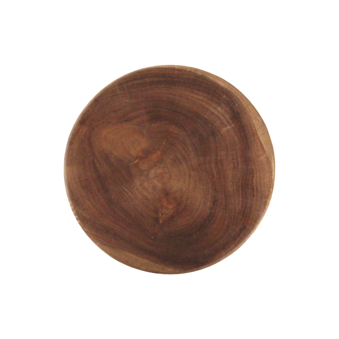 Tabouret en teck massif naturel forme totem pour bar ou salon – H65 cm
