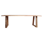 Table à manger en teck recyclé FSC rustique – 200x90 cm