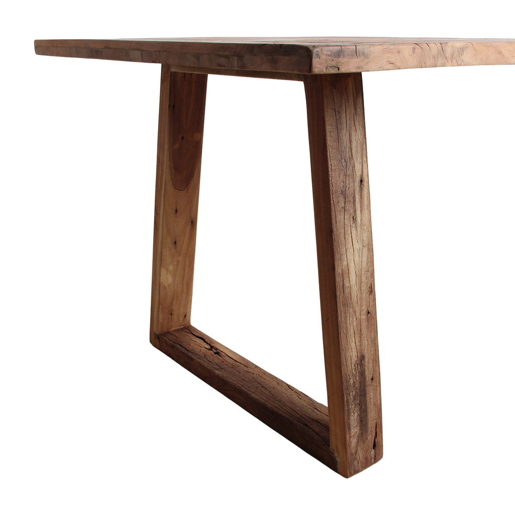 Table à manger en teck recyclé FSC rustique – 200x90 cm