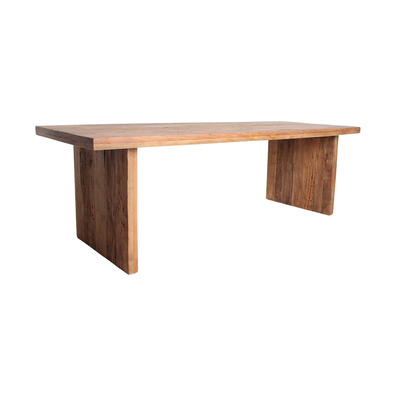 Table à manger en bois recyclé naturel pour salle à manger – 240x90 cm