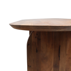 Table à manger en bois de manguier brun formes arrondies – 200x90 cm