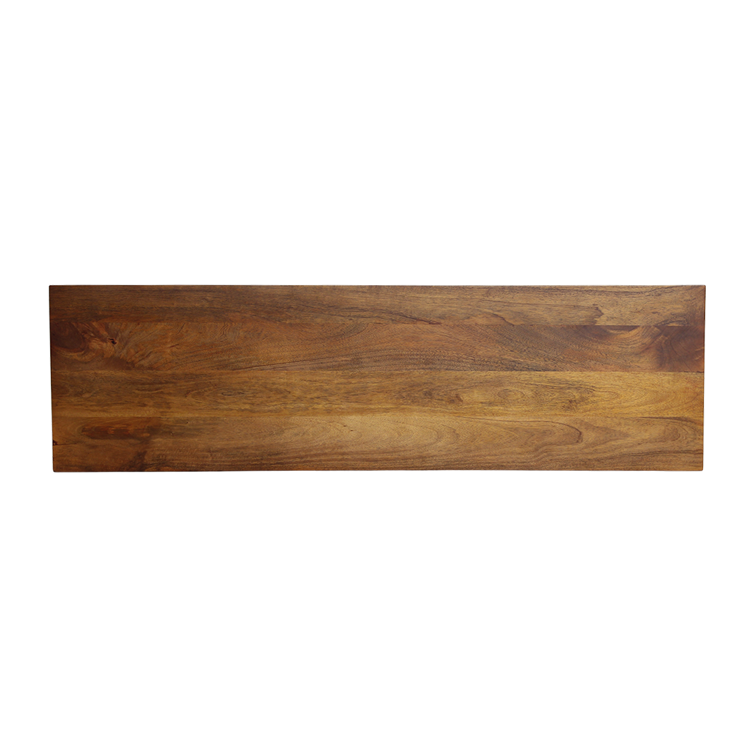 Table console bois de manguier brun pieds ajourés – 140x40 cm