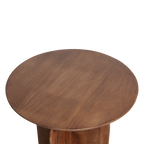 Table d’appoint ronde en manguier brun piètement croisé – Ø50 cm