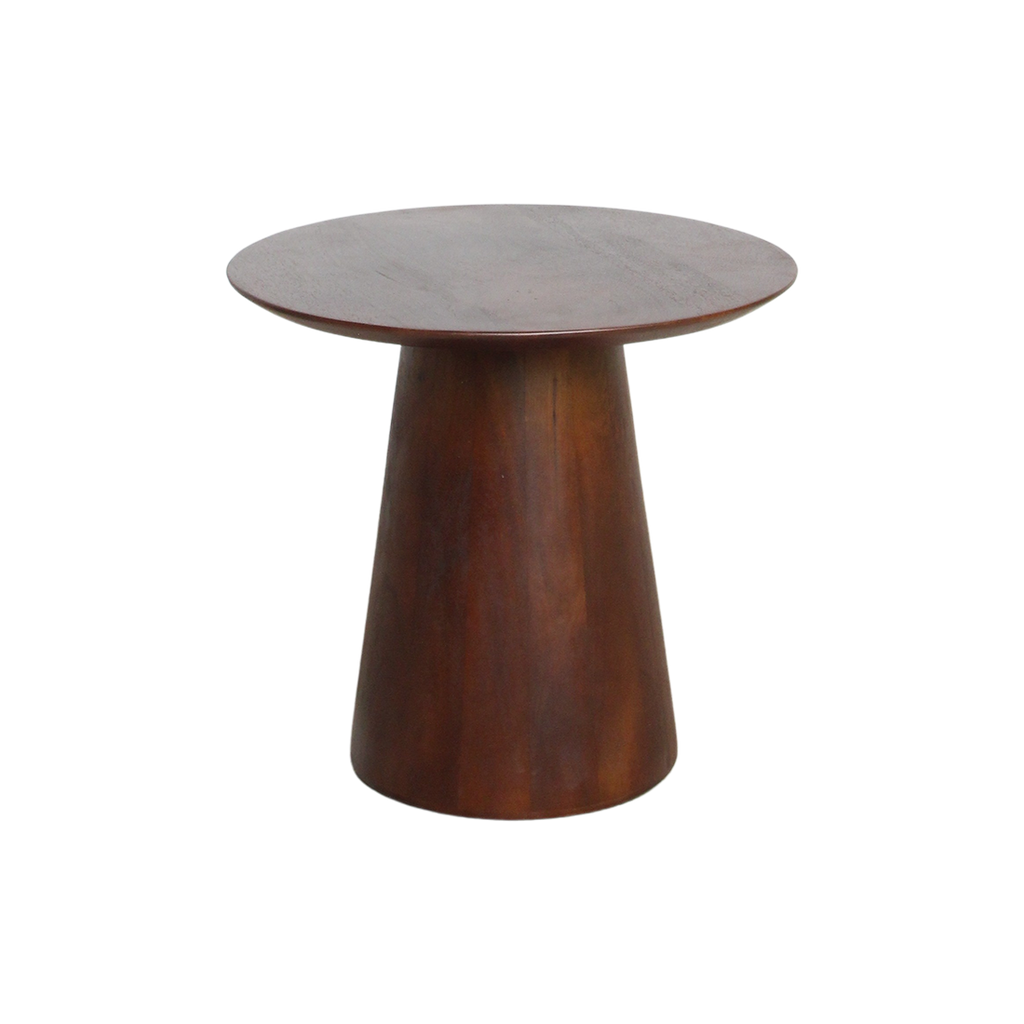 Table d’appoint ronde en bois de manguier brun – Ø50 cm