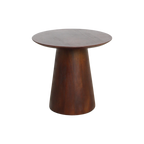 Table d’appoint ronde en bois de manguier brun – Ø50 cm