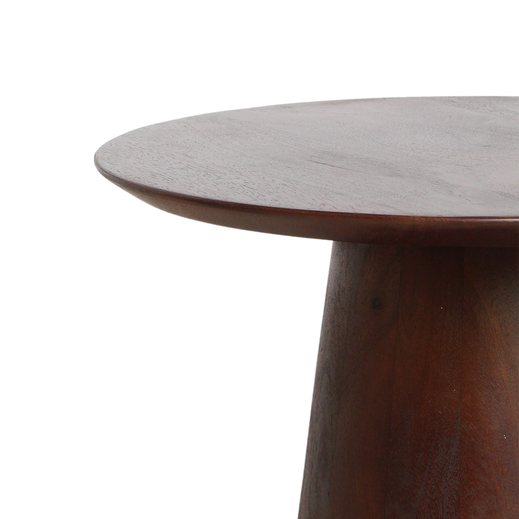 Table d’appoint ronde en bois de manguier brun – Ø50 cm