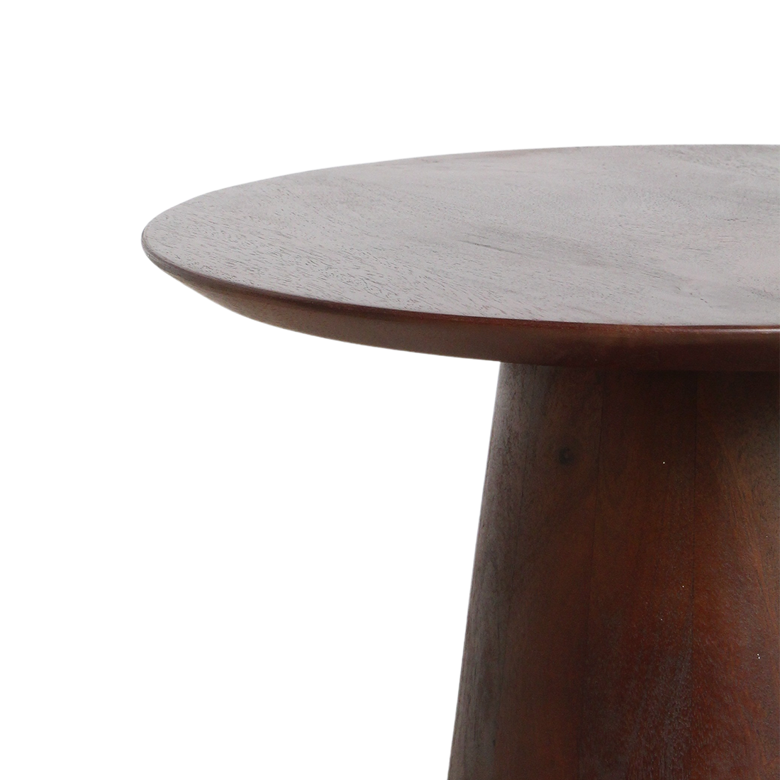 Table d’appoint ronde en bois de manguier brun – Ø50 cm