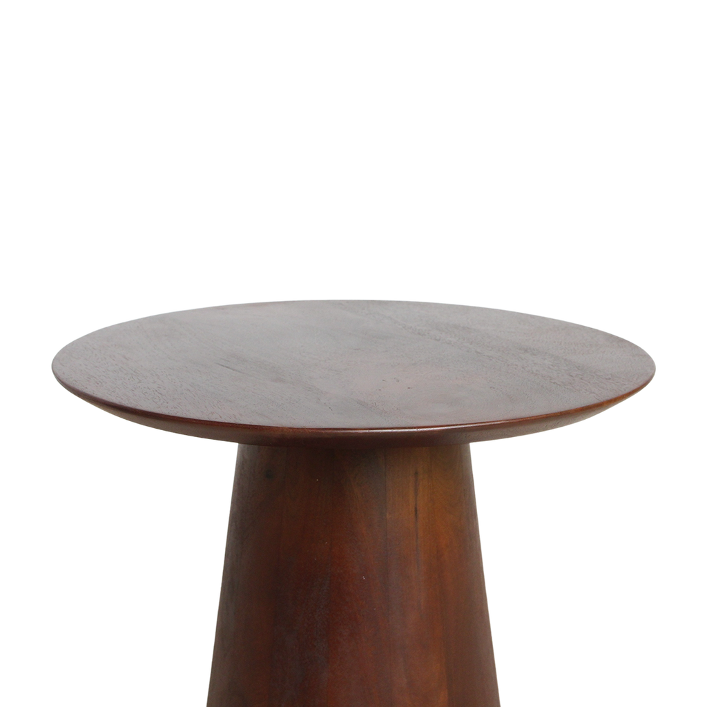 Table d’appoint ronde en bois de manguier brun – Ø50 cm