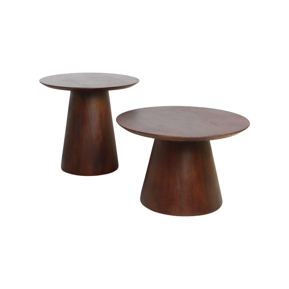 Table d’appoint ronde en bois de manguier brun – Ø50 cm