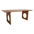 Table à manger manguier brun pieds ajourés - 180x90 cm