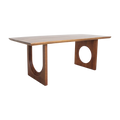 Table à manger bois manguier brun pieds géométriques – 180x90 cm
