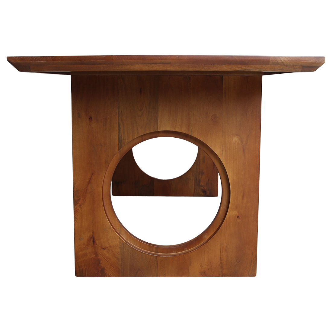 Table à manger manguier brun bords arrondis – 200x90 cm