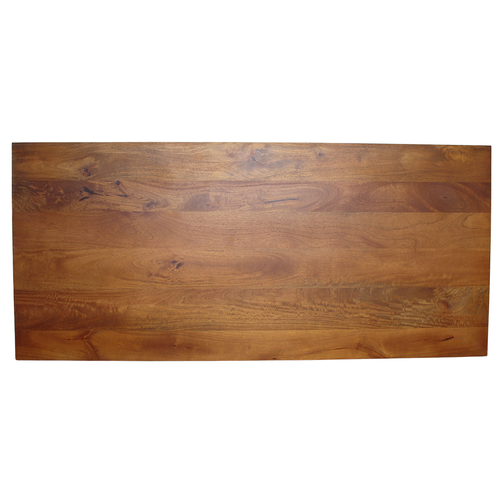 Table à manger manguier brun bords arrondis – 200x90 cm