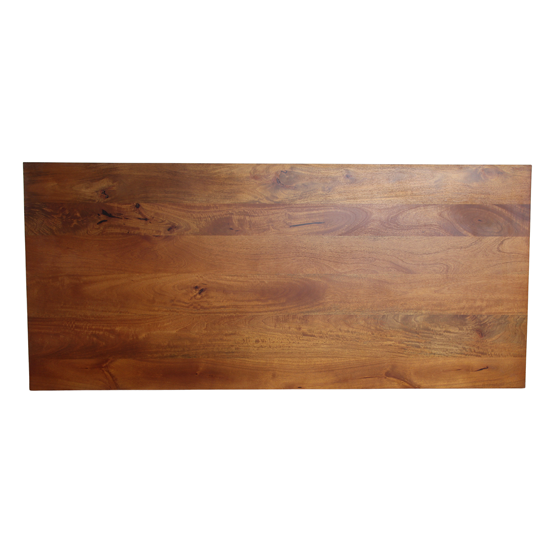 Table à manger manguier bord arrondi sculptural brun – 200x90 cm