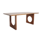 Table à manger manguier brun pieds sculpturaux - 200x90 cm