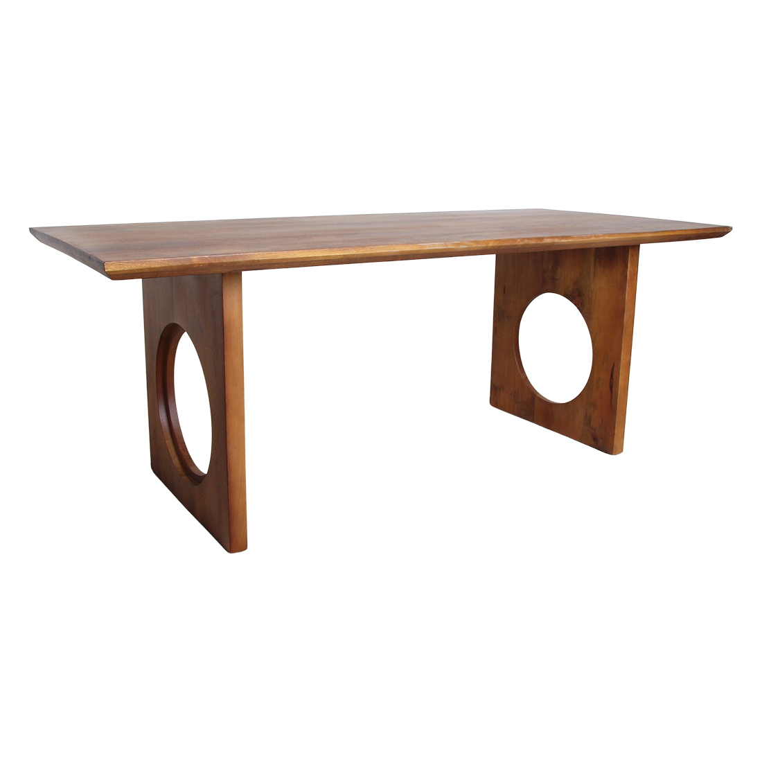 Table à manger manguier pieds ajourés design contemporain – 240x90 cm
