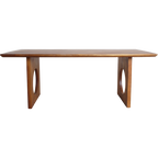 Table à manger manguier pieds ajourés design contemporain – 240x90 cm