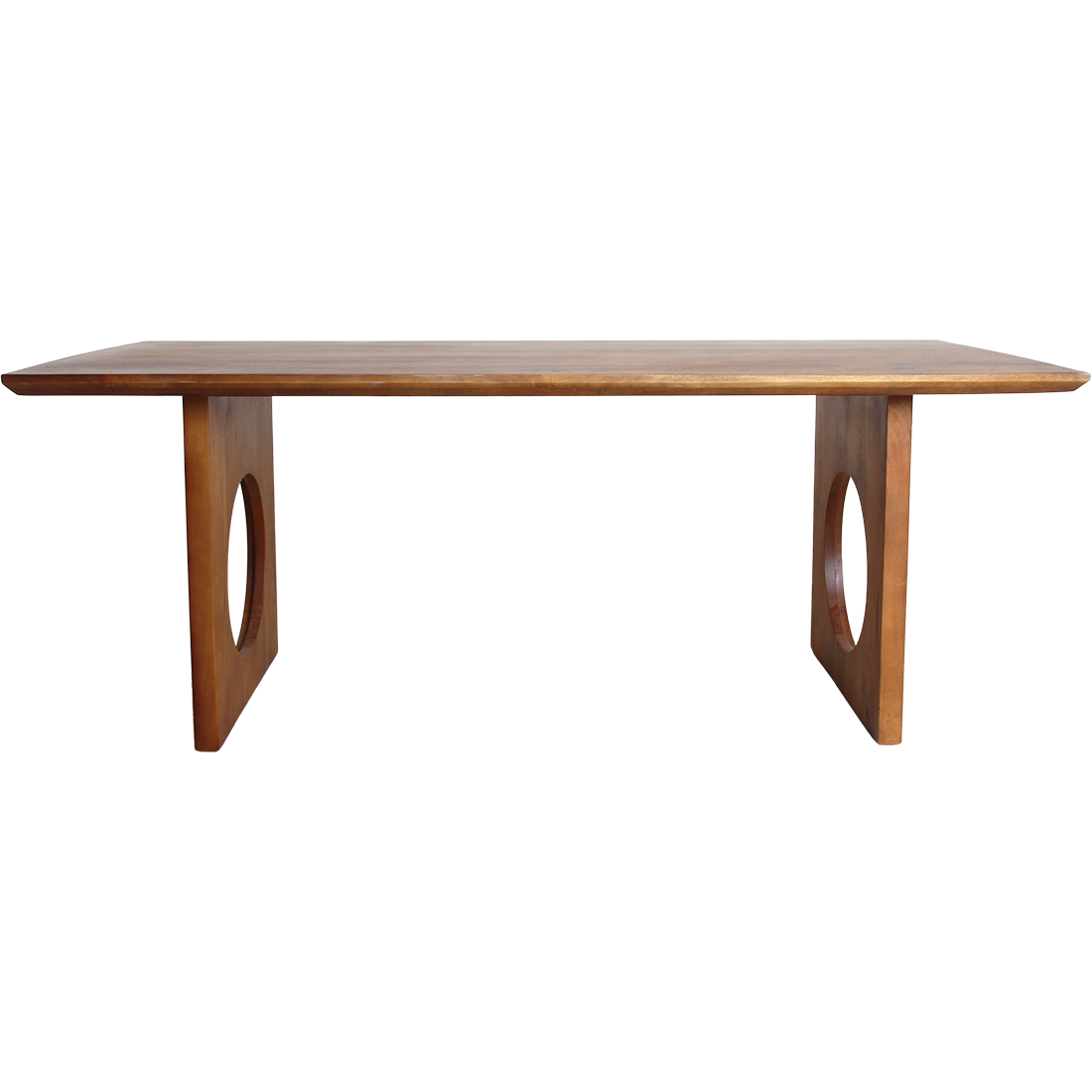 Table à manger manguier pieds ajourés design contemporain – 240x90 cm