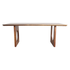 Table en bois de manguier brun sculpturale – 240x90 cm
