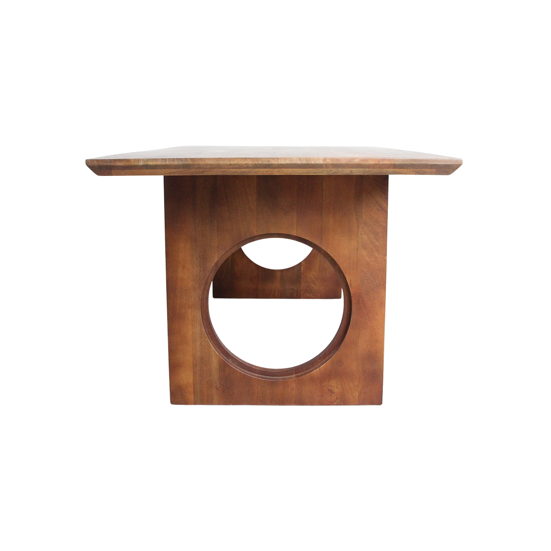 Table en bois de manguier brun sculpturale – 240x90 cm