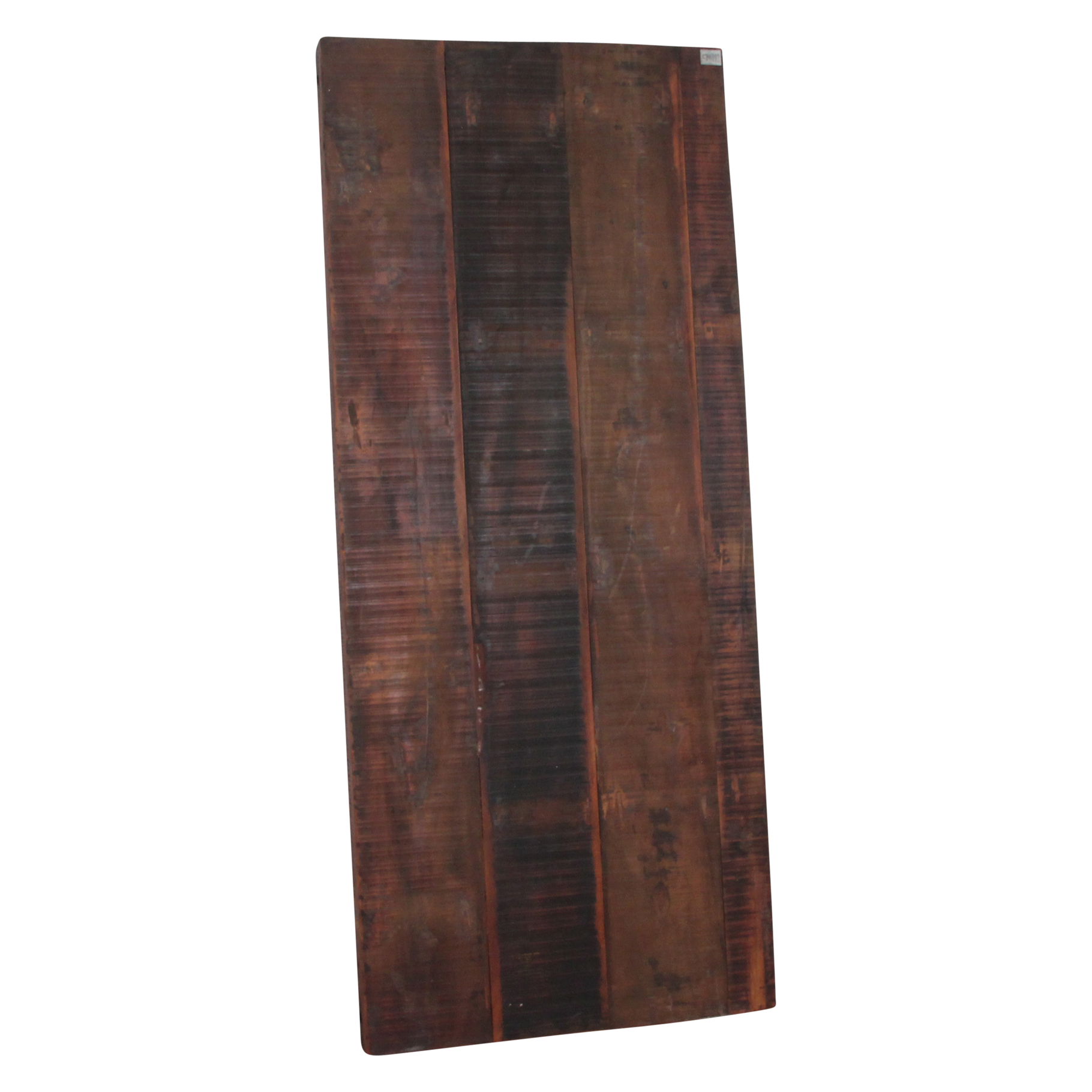 Table pliante en bois recyclé brun avec piètement métal – 190x80 cm