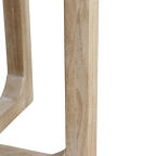 Table d'appoint marbre rouge veiné blanc piètement bois clair – Ø50 cm