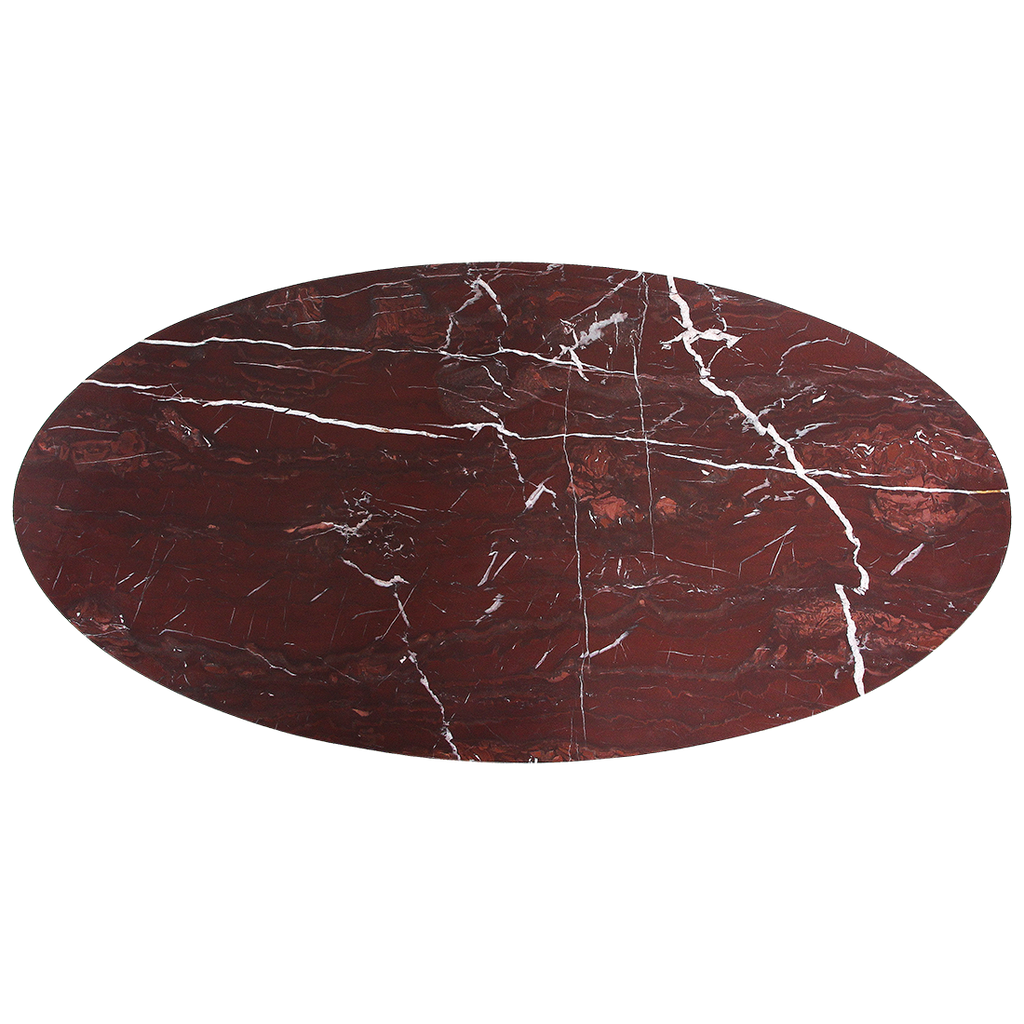 Table basse marbre bordeaux veiné bois clair salon – 120x65 cm
