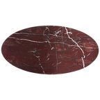 Table basse marbre bordeaux veiné bois clair salon – 120x65 cm