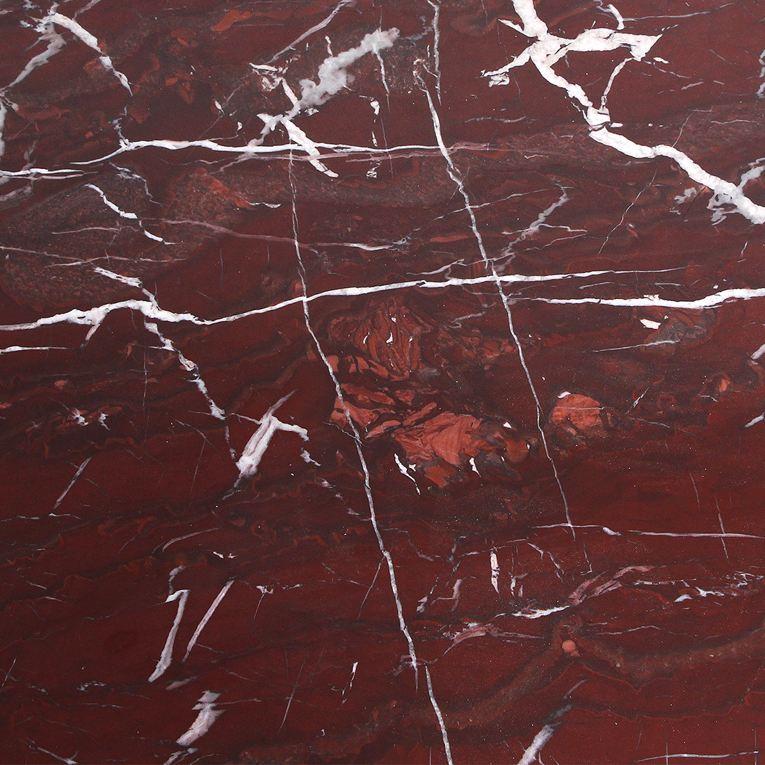 Table basse marbre bordeaux veiné bois clair salon – 120x65 cm