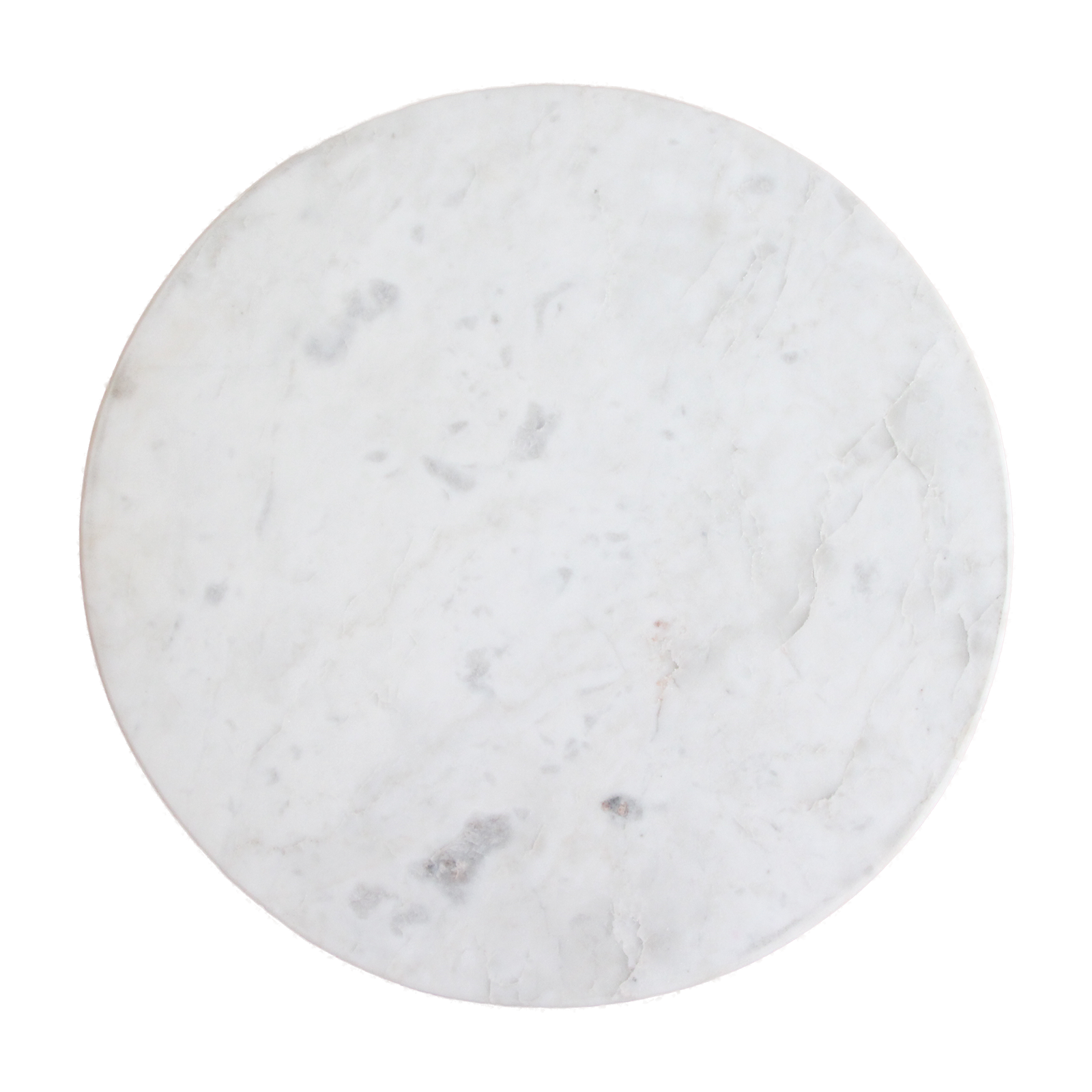Table d’appoint ronde marbre blanc et bois clair cannelé – Ø40 cm