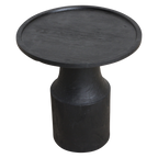 Table d'appoint en teck noir moderne pièce centrale – Ø50 cm