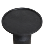Table d'appoint en teck noir moderne pièce centrale – Ø50 cm