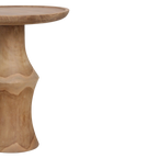 Table d'appoint teck recyclé naturel ronde – 50x50x60 cm