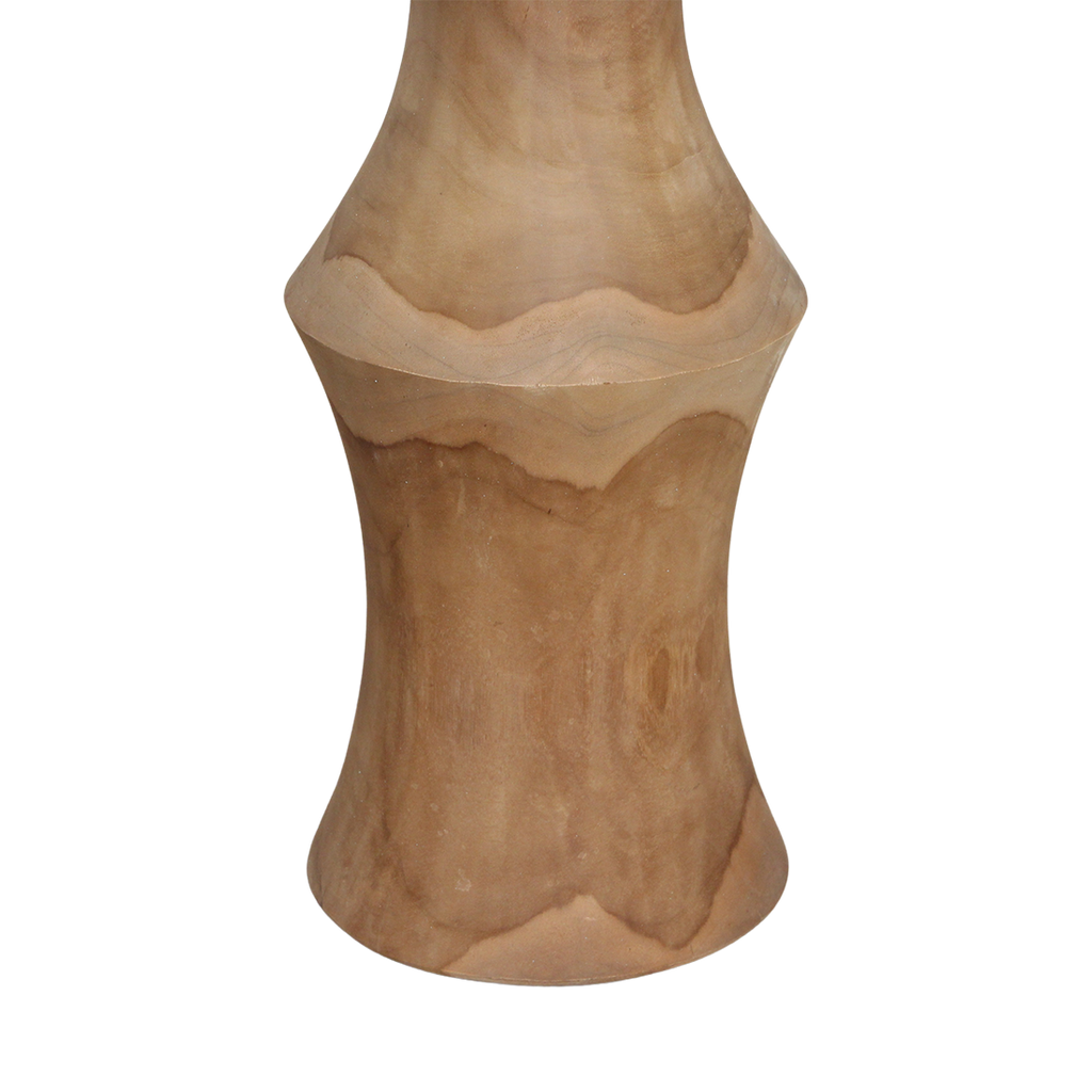 Table d'appoint teck recyclé naturel ronde – 50x50x60 cm