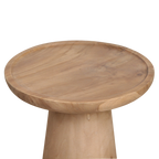 Table d’appoint ronde en teck naturel clair – Ø40 cm