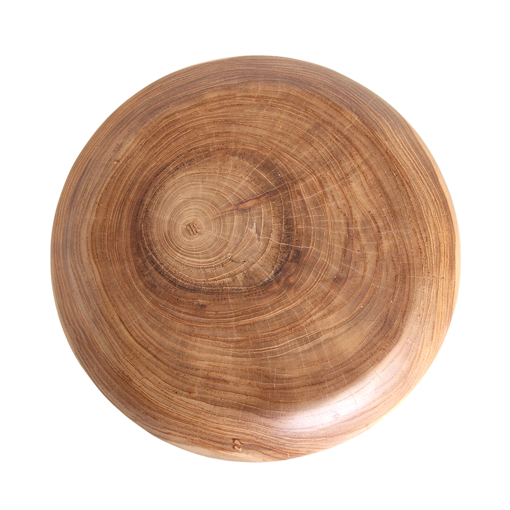 Tabouret galets bois teck beige salon extérieur – H45 cm