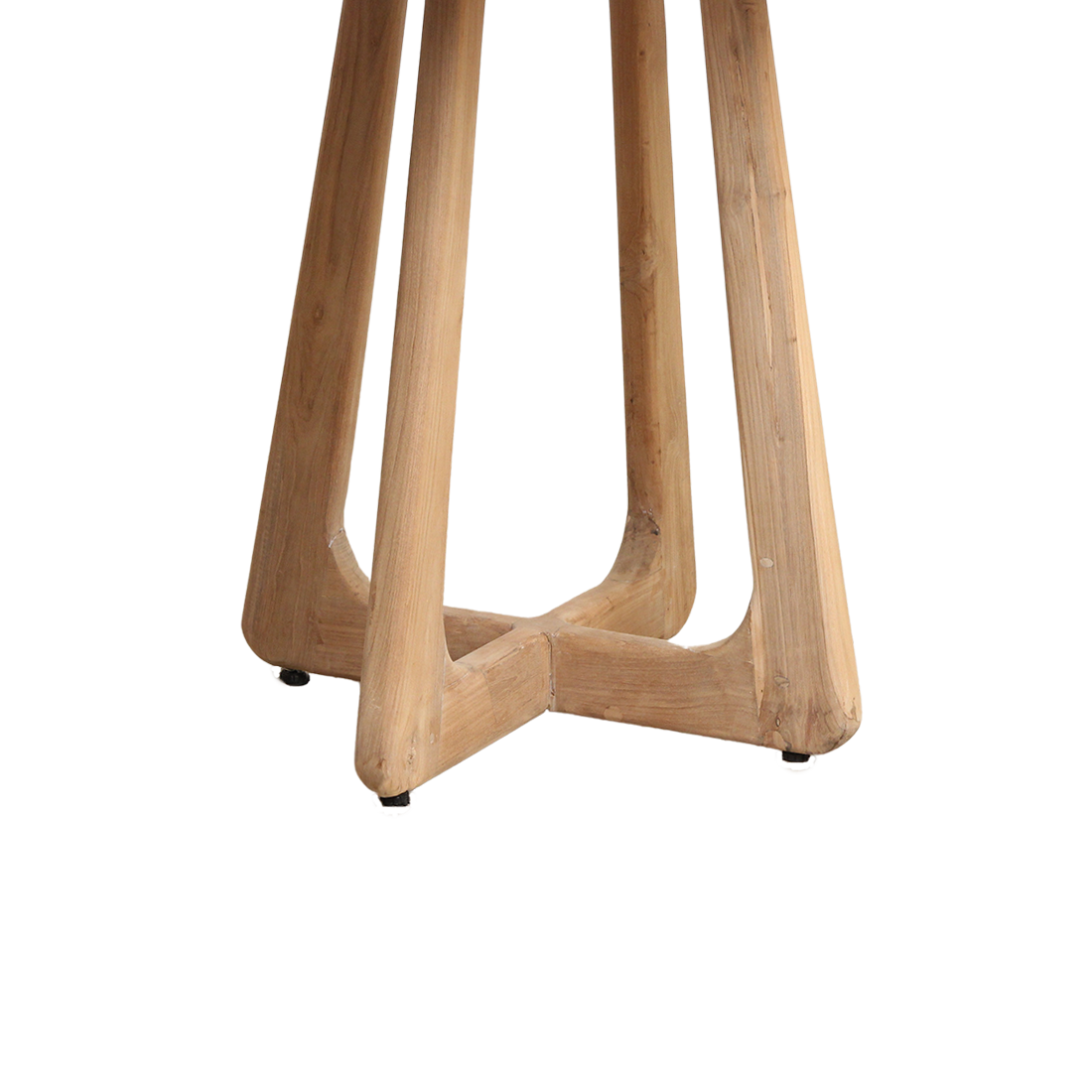 Table de jardin ronde bois de teck naturel extérieur – Ø100 cm