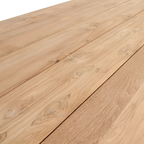 Table de jardin en teck recyclé naturel avec pieds ajourés – 200x90 cm