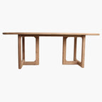 Table de jardin en teck recyclé 240 cm ovale et naturelle