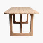 Table de jardin en teck recyclé 240 cm ovale et naturelle