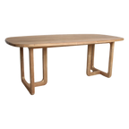 Table à manger en teck recyclé naturel oblong – 240x100 cm