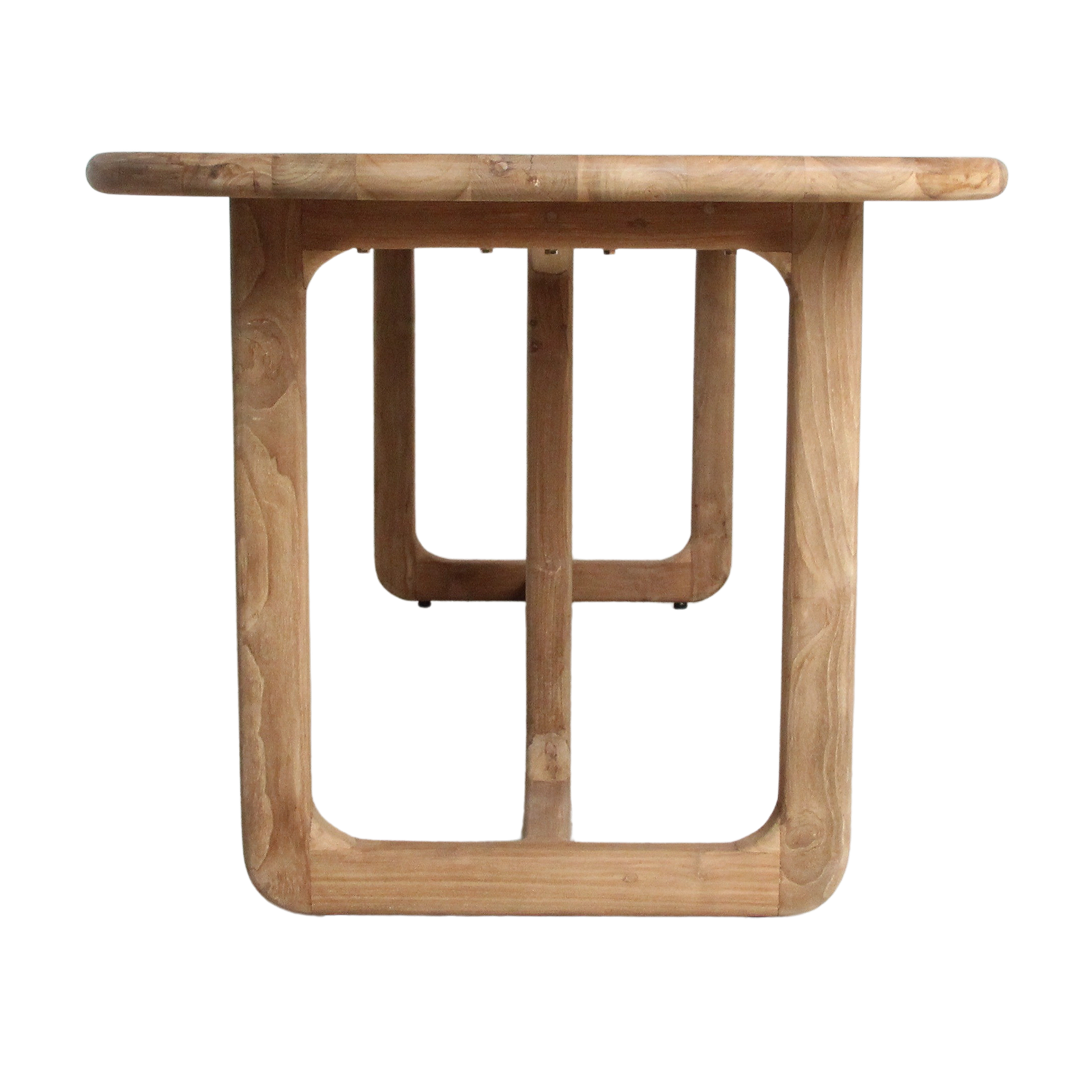 Table à manger en teck recyclé naturel oblong – 240x100 cm