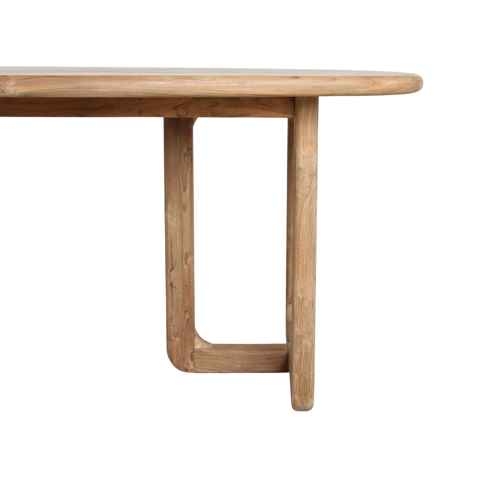 Table à manger en teck recyclé naturel oblong – 240x100 cm