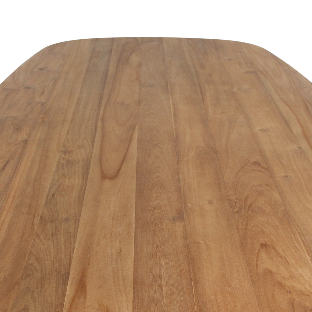Table à manger en teck recyclé naturel oblong – 240x100 cm