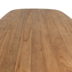 Table à manger en teck recyclé naturel oblong – 240x100 cm