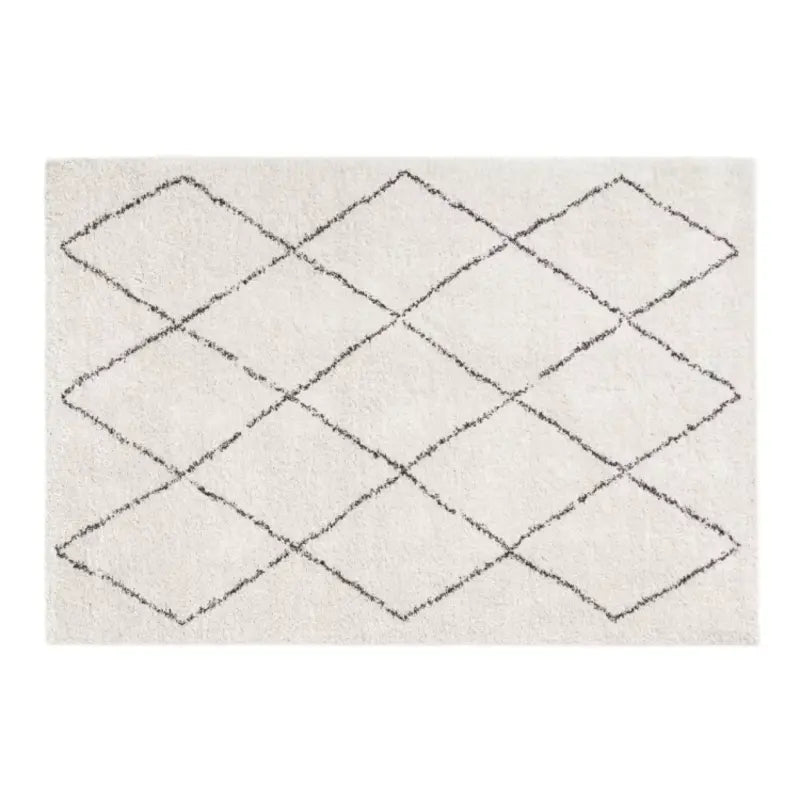 Tapis losanges noir et blanc