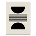 Affiche murale géométrique minimaliste en toile beige et noir avec art abstrait moderne
