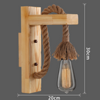 Applique murale bois corde dimension